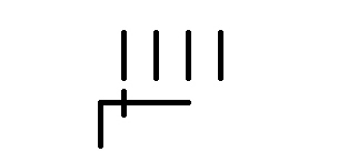 Symbol Einpoliger Schalter mit vier Stellungen