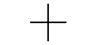 Symbol Kreuzung ohne elektrische Verbindung