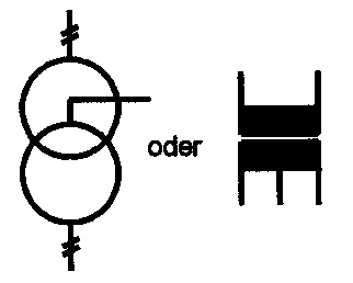 Symbol Transformator mit Mittelanzapfung